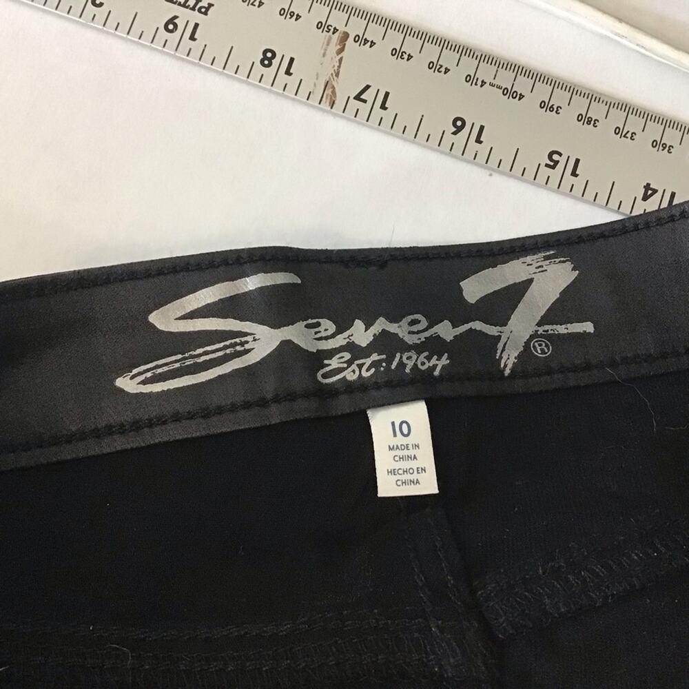NWT Seven7 Matte Black Coated Skinny Jeans 14 12 10 - Picture 10 of 14